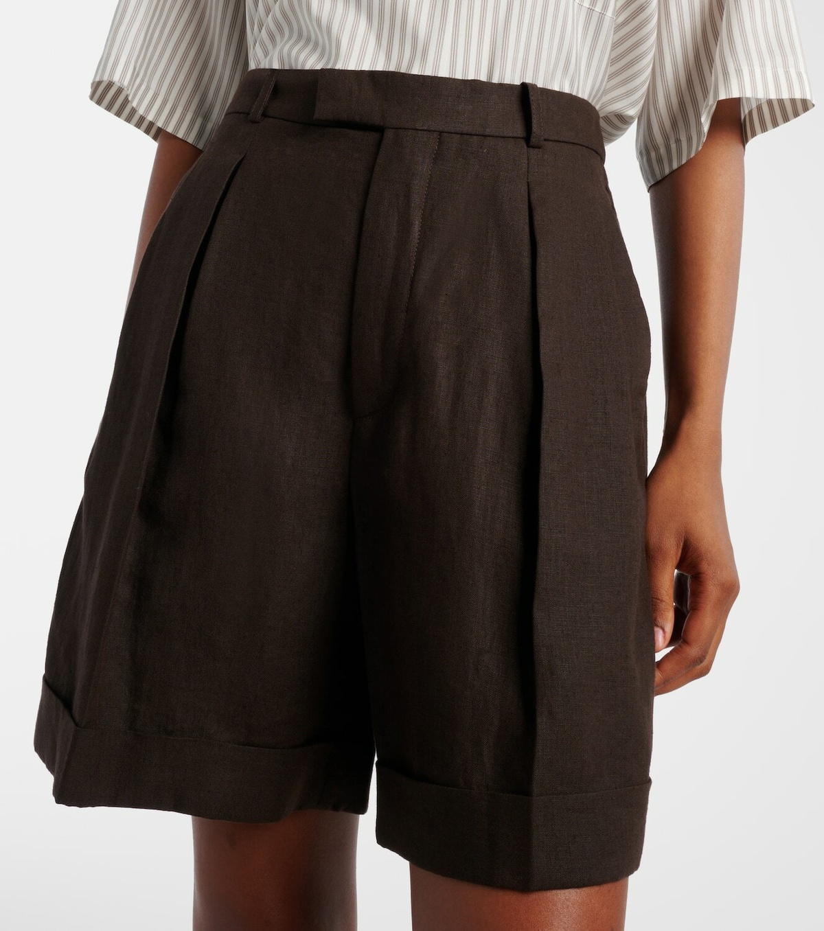 Loro Piana Combray linen Bermuda shorts