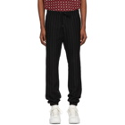 Saint Laurent Black Striped Wool Trousers