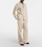 Maison Margiela Striped cotton wide-leg pants