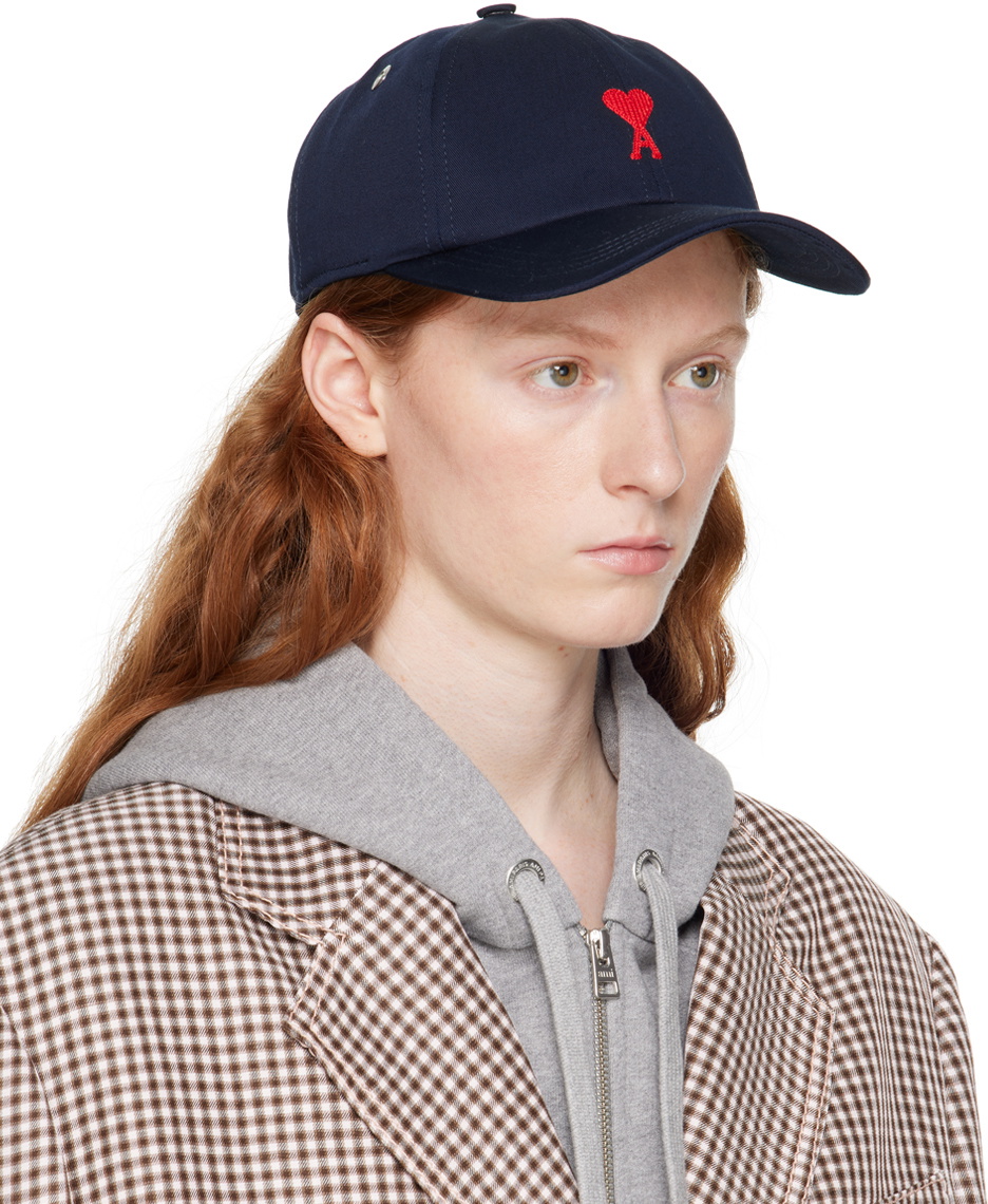 キャップ Ami Paris Ami De Coeur Navy Blue Baseball Cap Ami Paris Ami De Coeur Navy Blue Baseball Cap | Balardi