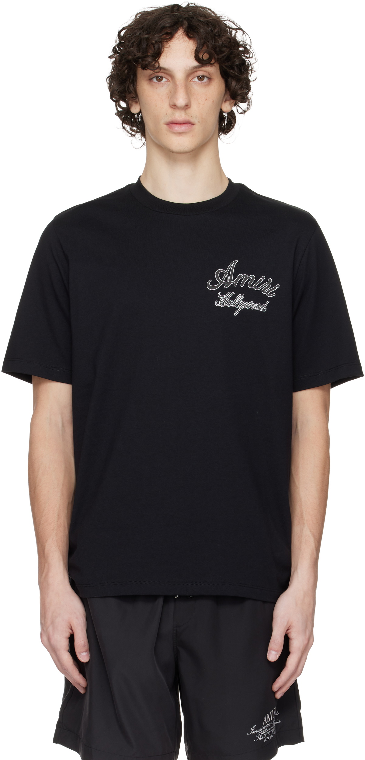【関税込み】AMIRI ブラック 'AMIRI Hollywood' Tシャツ AMIRI Hollywood T-shirt | Black | FARFETCH JO