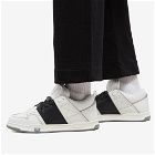 Valentino Men's Open Skate Sneakers in Bianco/Nero/Pastel Grey
