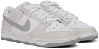 Nike White & Gray Dunk Low Retro Sneakers