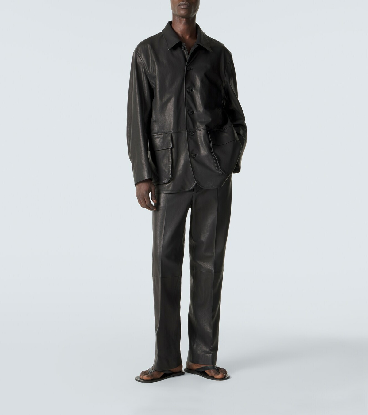 Auralee Leather straight pants Auralee