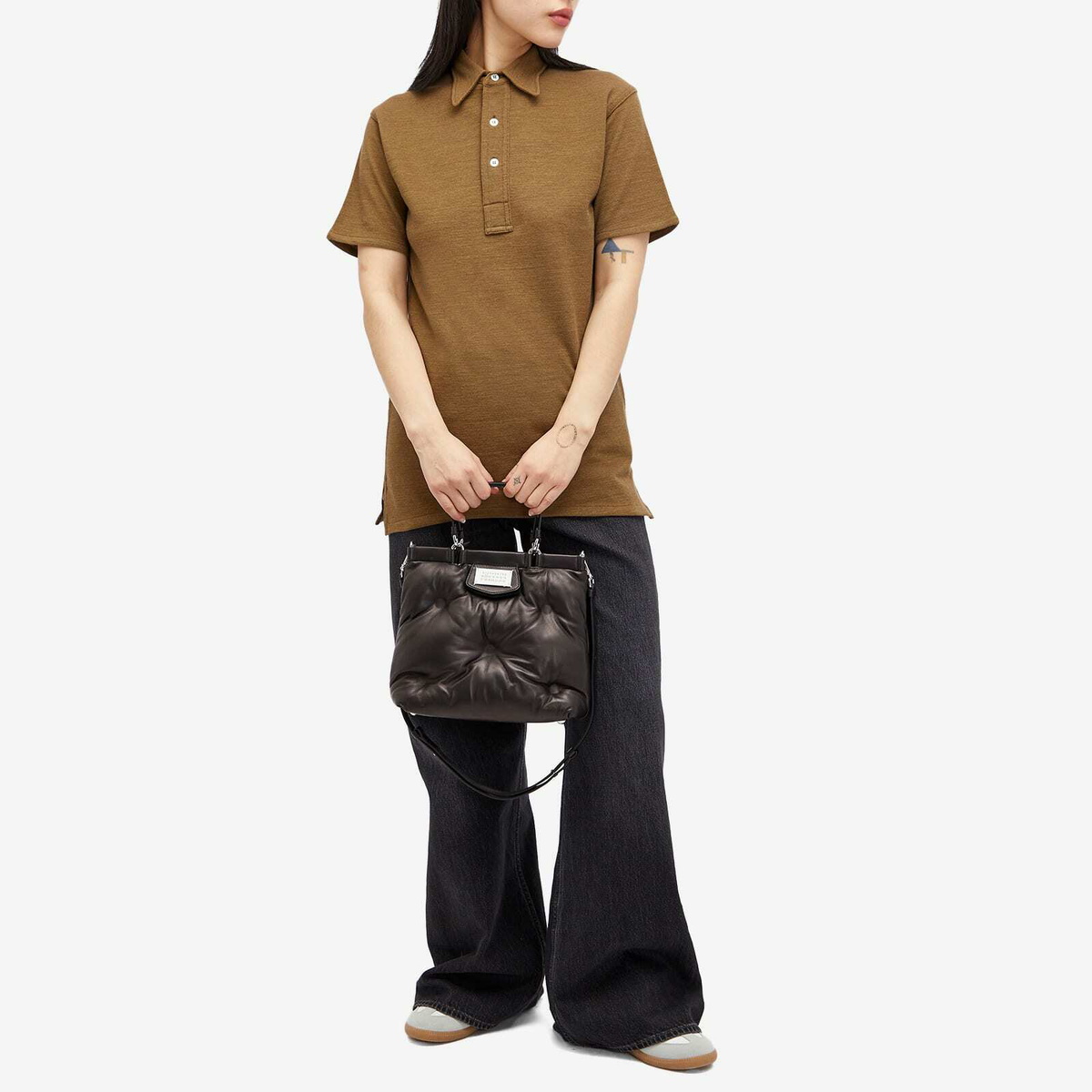 Maison Margiela Women's Polo Shirt in Olive