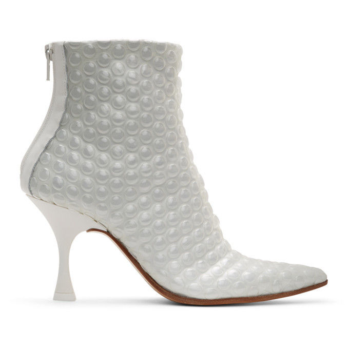 ショートブーツ・ブーティ MM6 Maison Margiela Ivory leather ankle boots MM6 MAISON MARGIELA | Ivory Women's Ankle Boot | YOOX
