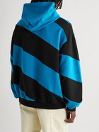 Marni - Oversized Logo-Appliquéd Striped Cotton-Jersey Hoodie - Blue