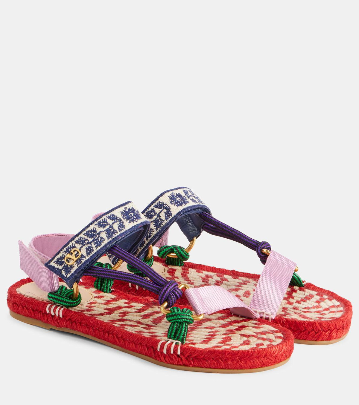 【VALENTINO GARAVANI】 Crochet Sandals サンダル Valentino Garavani Lake Powell crochet-trimmed sandals