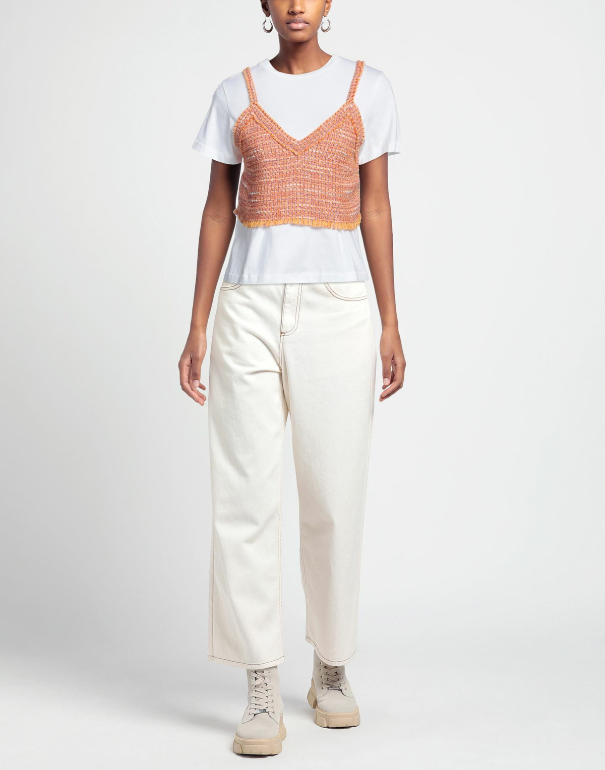 Maje Womens T-shirt in Orange