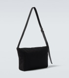 The Row Lloyd leather-trimmed shoulder bag