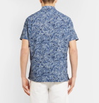 Incotex - Printed Cotton and Linen-Blend Shirt - Men - Blue