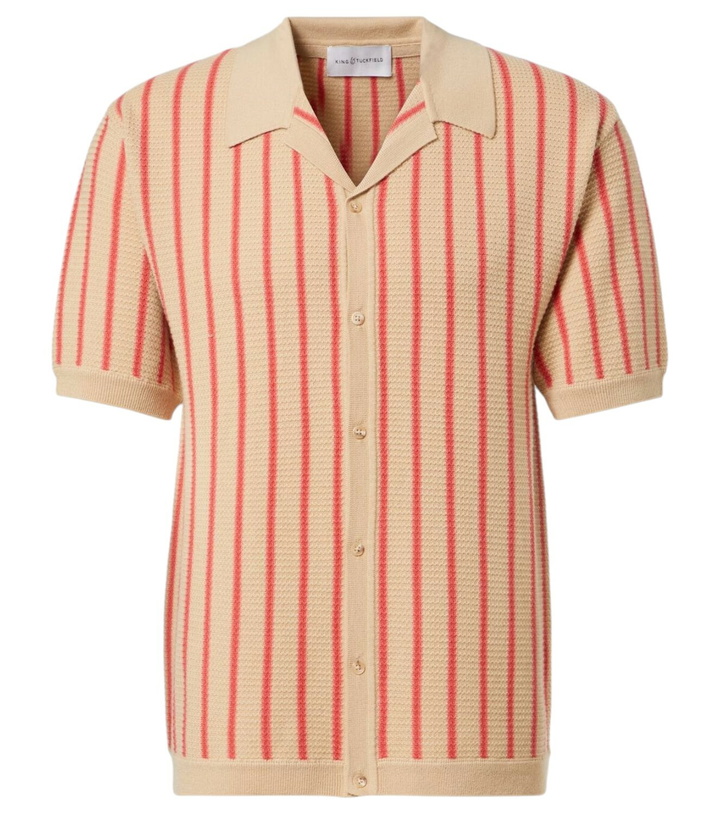 Photo: King & Tuckfield Striped knitted wool bowling shirt