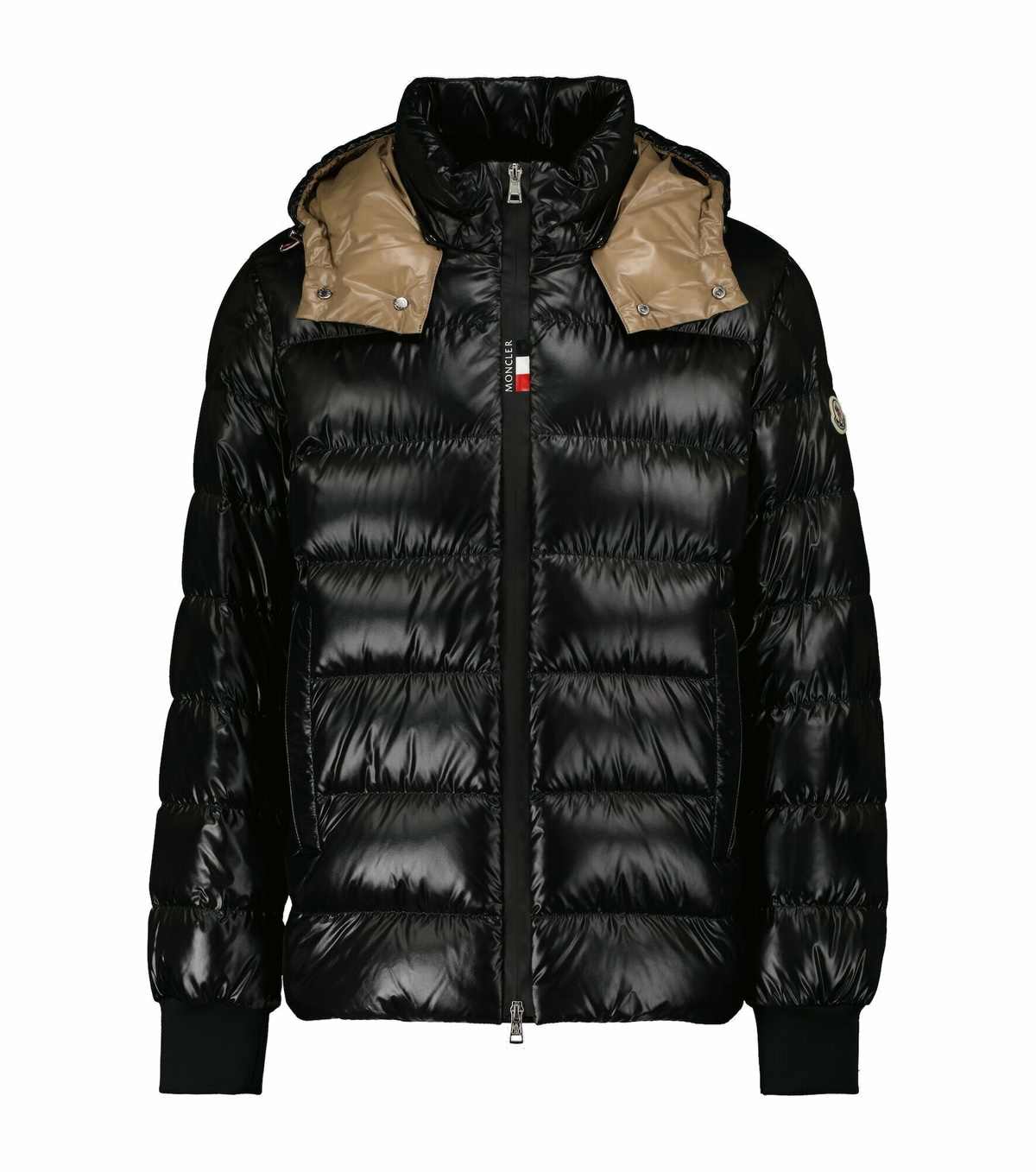 [Moncler] Moncler 21AW Men's Cuvellier Logo Patch Hooded Down Jacket Black 1 [Used] [Authenticated/Genuine Product Guaranteed] 208870