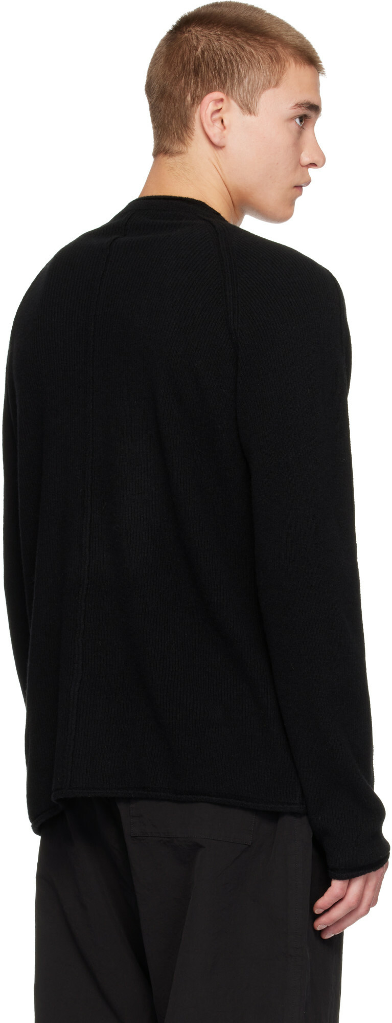 CASEY CASEY Black Inside Out Seam Sweater