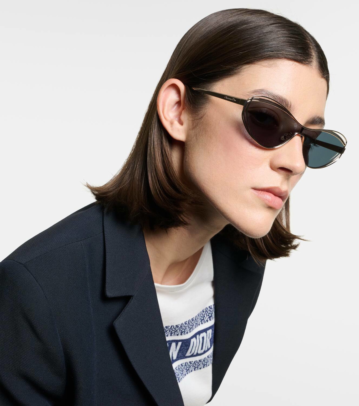 NEW DIOR SUNGLASSES, DIOR FILDIOR M1U B0A4 WOMEN CAT EYE SUNGLASSES DIOR EYEWEAR FilDior M1U cat-eye gold-tone sunglasses | NET  main image 3