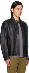 BOSS Black Zip Leather Jacket