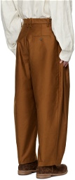 Hed Mayner SSENSE Exclusive Brown Trousers