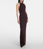 The Attico Embellished satin gown