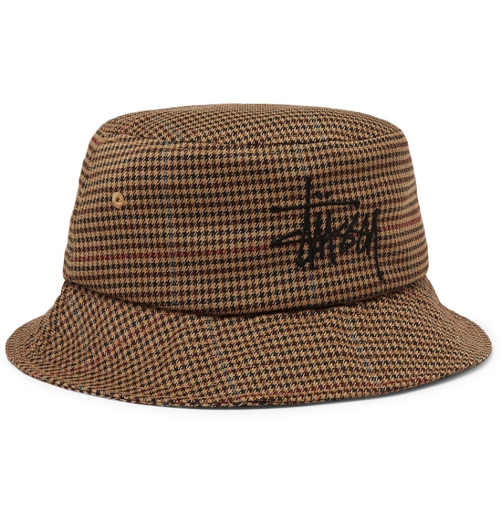 Photo: Stüssy - Logo-Embroidered Tweed Bucket Hat - Brown