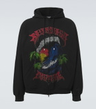 Balenciaga Logo cotton jersey zip-up hoodie