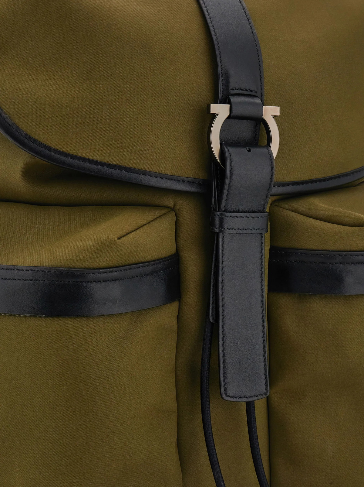 Ferragamo Mens Canvas backpack in Green
