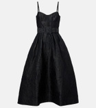 Rebecca Vallance Petra belted jacquard bustier dress
