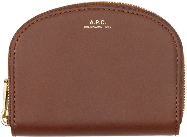 Photo: A.P.C. Brown Demi-Lune Compact Wallet