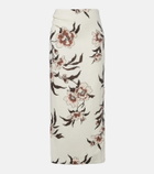 SIR Floral linen maxi skirt