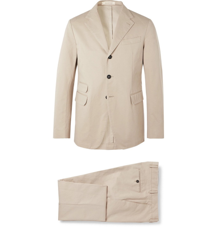 Photo: Massimo Alba - Unstructured Cotton-Twill Suit - Neutrals