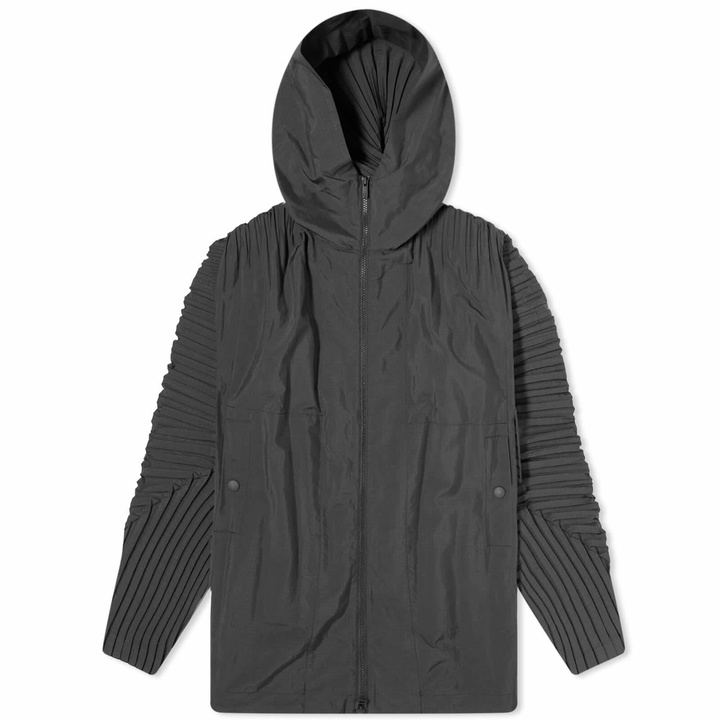 Photo: Homme Plissé Issey Miyake Men's Pleated Tech Jacket in Black