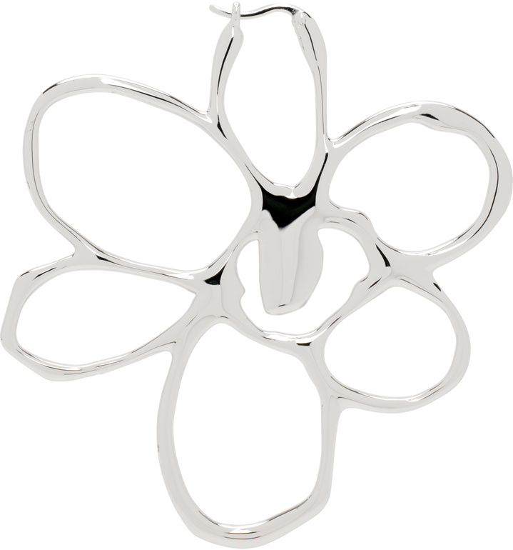 Photo: Perks and Mini Silver Rough Gesture Frame Single Earring