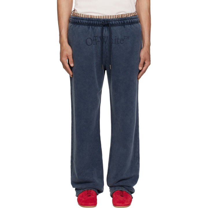 Photo: Off-White Navy Bookish Mar Sweatpants