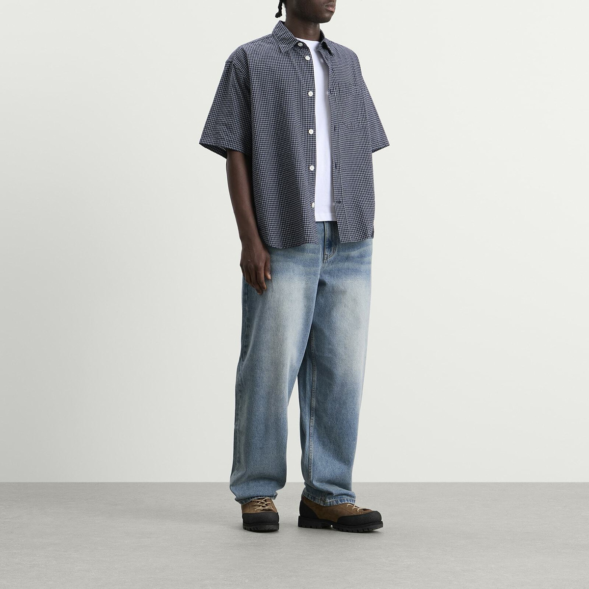 Dime Men's Baggy Denim Pants in Sandblasted Indigo