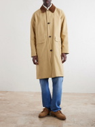 Drake's - Reversible Corduroy-Trimmed Cotton and Linen-Blend Jacket - Neutrals