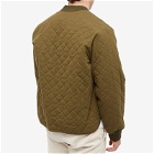 A.P.C. Men's Arcade Quilted Bomber Jacket in Military Khaki