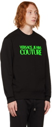 Versace Jeans Couture Black Bonded Sweatshirt