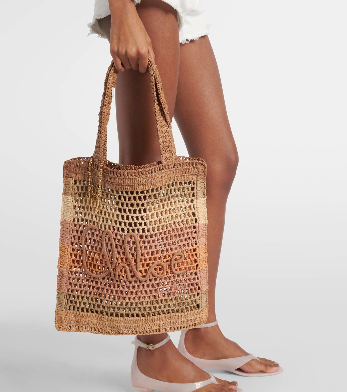 Chloé Summer Banana raffia tote bag Chloe
