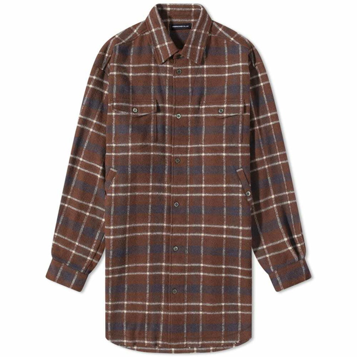 Photo: Undercover Men's Check Overshirt in BrownCk