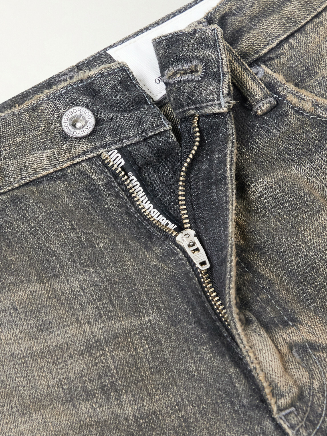 Neighborhood - Savage Distressed Wide-Leg Jeans - Black