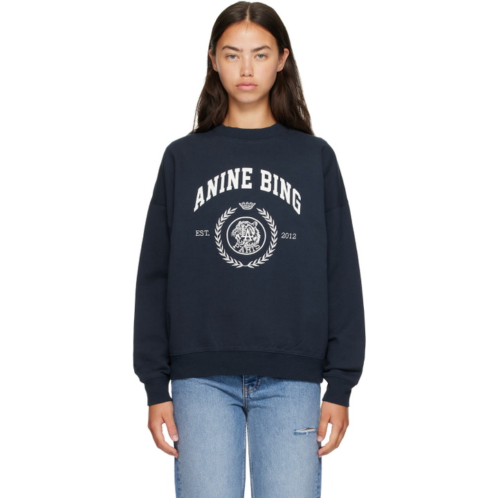 Photo: ANINE BING Navy Miles Sweatshirt