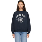 ANINE BING Navy Miles Sweatshirt