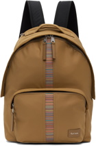 Paul Smith Brown Signature Stripe Backpack