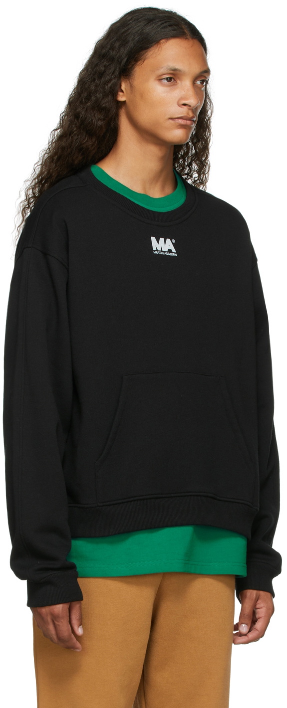 M.A. Martin Asbjørn Black Crewneck 'MA' Sweatshirt