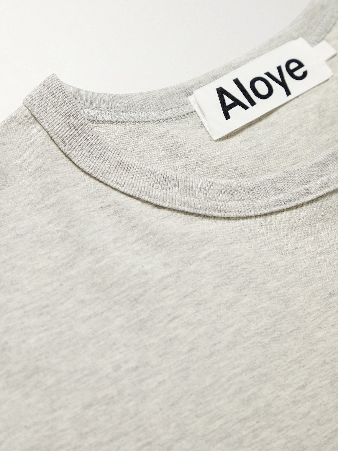 Aloye - Printed Cotton-Jersey T-Shirt - Gray