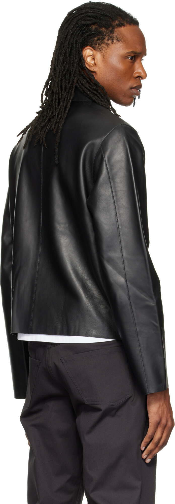 HELIOT EMIL Black Tremor Leather Jacket