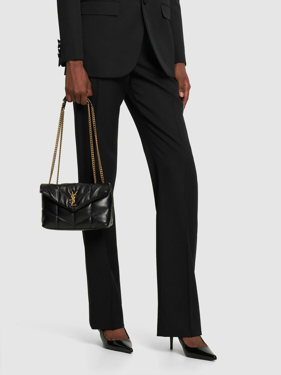 SAINT LAURENT Puffer Toy Quilted Leather Shoulder Bag