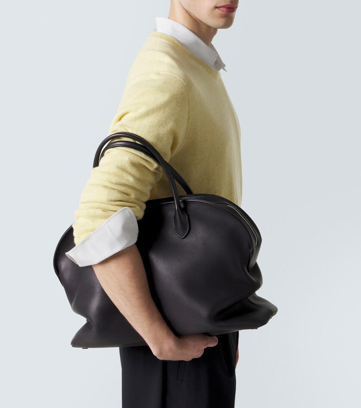 The Row Agnes 16 leather top-handle bag