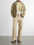 LOEWE - Logo-Embroidered Striped Cotton-Blend Terry T-Shirt - Yellow