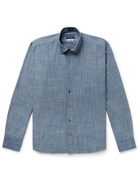 Peter Millar - Slim-Fit Button-Down Collar Cotton-Chambray Shirt - Blue