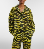 The Attico Animal-print cotton muslin shirt